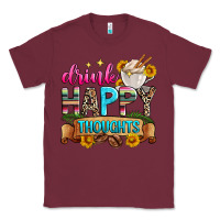 Burgundy drink happy thoughts Classic Tee - Zillion Design Studio