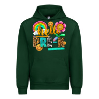 Forest Green hello pre k Urban Hoodie - NancyCooperArtShop