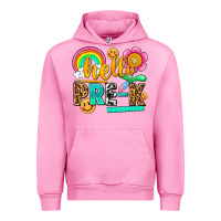 Fuchsia Pink hello pre k Urban Hoodie - NancyCooperArtShop