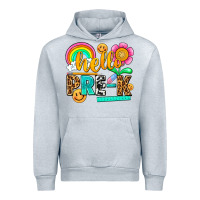 Heather Grey hello pre k Urban Hoodie - NancyCooperArtShop