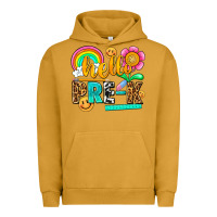 Pigment Peanut Butter hello pre k Urban Hoodie - NancyCooperArtShop