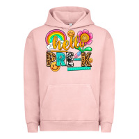 Pigment Salmon hello pre k Urban Hoodie - NancyCooperArtShop
