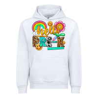 White hello pre k Urban Hoodie - NancyCooperArtShop