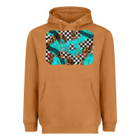 Meerkat race day turquoise background Heavyweight Hoodie - AdoDesignShop
