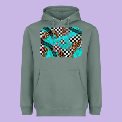 Race Day Turquoise Background Heavyweight Hoodie Designed By Adodesignshop