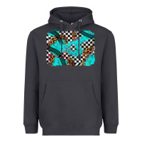 Smoke race day turquoise background Heavyweight Hoodie - AdoDesignShop