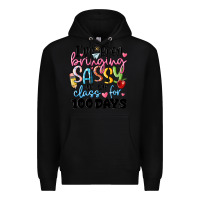 Black 100 days of school Premium Hoodie - MaliasSmallBusiness