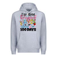 Heather Grey 100 days of school Premium Hoodie - MaliasSmallBusiness