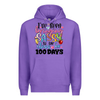 Purple 100 days of school Premium Hoodie - MaliasSmallBusiness