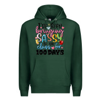 Sports Green 100 days of school Premium Hoodie - MaliasSmallBusiness