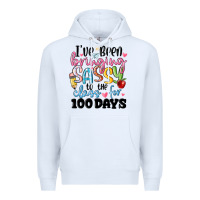 White 100 days of school Premium Hoodie - MaliasSmallBusiness