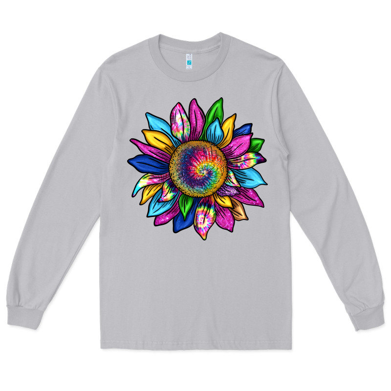 Tie Dye Sunflower Long Sleeve Tee by texasbilliewilder | Teevron