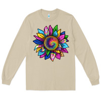 Mushroom tie dye sunflower Long Sleeve Tee - texasbilliewilder