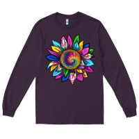 Plum tie dye sunflower Long Sleeve Tee - texasbilliewilder
