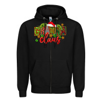 Black Christmas granna claus Zipper Hoodie - FaDigitalArtStudio