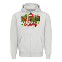 Dove Grey Christmas granna claus Zipper Hoodie - FaDigitalArtStudio