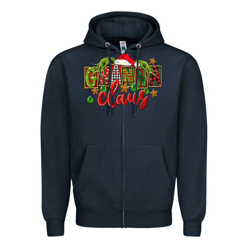 Christmas Granna Claus Zipper Hoodie by FaDigitalArtStudio | Teevron