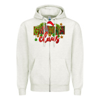 Oatmeal Heather Christmas granna claus Zipper Hoodie - FaDigitalArtStudio