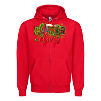 Red Christmas granna claus Zipper Hoodie - FaDigitalArtStudio