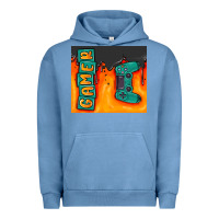Pigment Pebble Blue gamer Urban Hoodie - MaliasSmallBusiness
