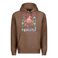Chestnut just a kid who loves axolotls Premium Hoodie - MaliasSmallBusiness