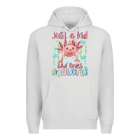 Dove Grey just a kid who loves axolotls Premium Hoodie - MaliasSmallBusiness