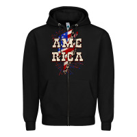 Black America 4th of July Zipper Hoodie - CowGirlArtShop