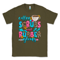 Army Green coffee scrubs and rubber gloves Classic Tee - Zillion Design Studio