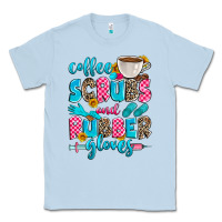 Dusty Blue coffee scrubs and rubber gloves Classic Tee - Zillion Design Studio