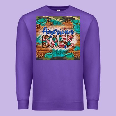 American Babe Premium Sweatshirt Designed By Artiststas