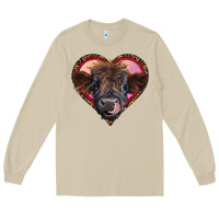 Mushroom leopard heart highland calf Long Sleeve Tee - RanaPortraitStore
