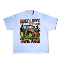 Grape Ice just a boy who loves tractors Urban Heavy Tee - BarkalooDesign