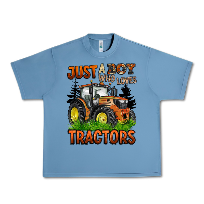 Just A Boy Who Loves Tractors Urban Heavy Tee by BarkalooDesign | Teevron
