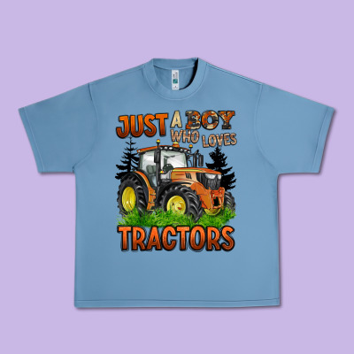 Just A Boy Who Loves Tractors Urban Heavy Tee Designed By Barkaloodesign