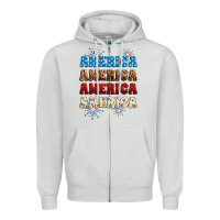 Dove Grey Western America Zipper Hoodie - Neo Western