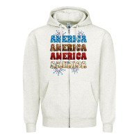 Oatmeal Heather Western America Zipper Hoodie - Neo Western