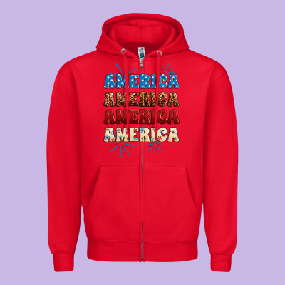 Western America Zipper Hoodie Designed By Neo Western