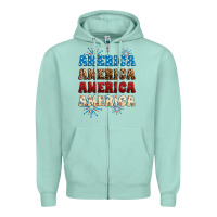 Seafoam Western America Zipper Hoodie - Neo Western