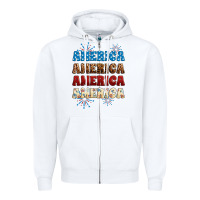 White Western America Zipper Hoodie - Neo Western