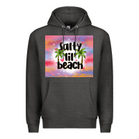 Charcoal Heather salty lil' beach Premium Hoodie - MaliasSmallBusiness
