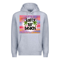 Heather Grey salty lil' beach Premium Hoodie - MaliasSmallBusiness