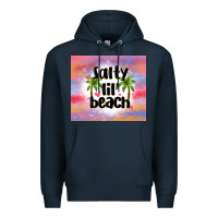 Navy salty lil' beach Premium Hoodie - MaliasSmallBusiness