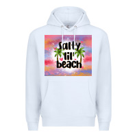 White salty lil' beach Premium Hoodie - MaliasSmallBusiness