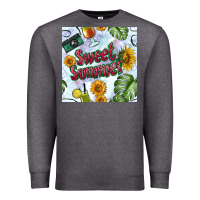 Charcoal Heather sweet summer seamless pattern Premium Sweatshirt - BundleAndBundleShop