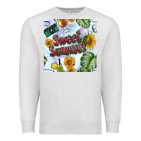 Oatmeal Heather sweet summer seamless pattern Premium Sweatshirt - BundleAndBundleShop