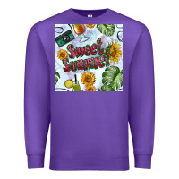 Purple sweet summer seamless pattern Premium Sweatshirt - BundleAndBundleShop