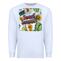 White sweet summer seamless pattern Premium Sweatshirt - BundleAndBundleShop