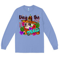 Colony Blue mexican day of the dead Long Sleeve Tee - Zillion Design Studio