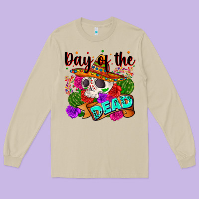 Mexican Day Of The Dead Long Sleeve Tee Designed By Zillion Design Studio