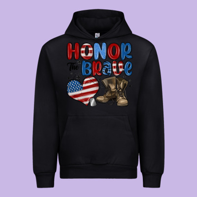 Honor The Brave Urban Hoodie Designed By Maliassmallbusiness